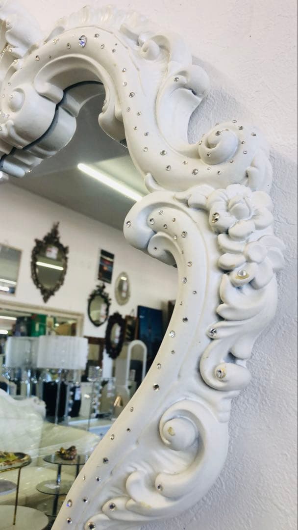 ロココ調ミラー鏡プリンセス　コンソール付き　ヨーロピアン　壁掛け