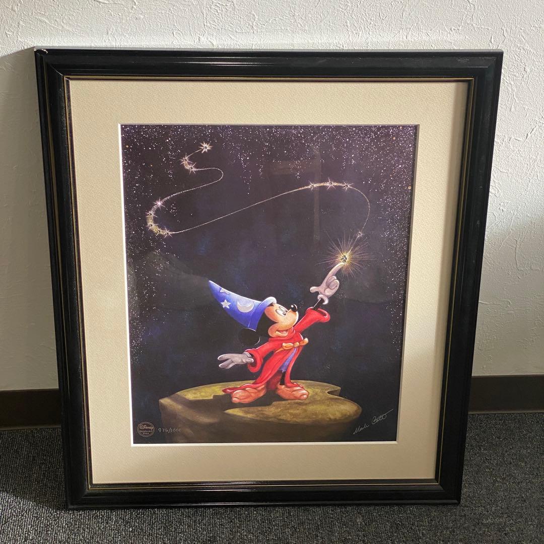 ミッキー魔法使い 限定版　スワロフスキー　エディションリトグラフ