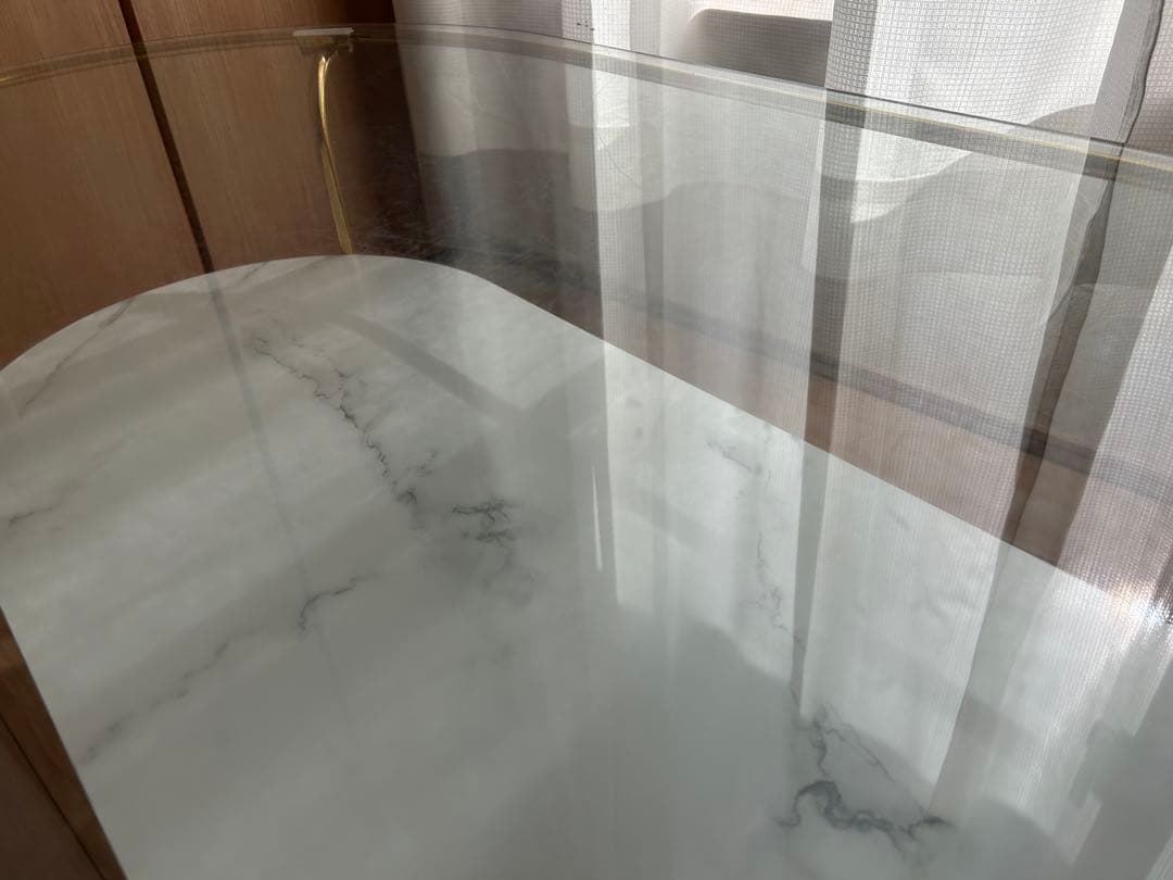 Francfrancレガート コーヒーテーブル L ゴールド×マーブル　大理石柄