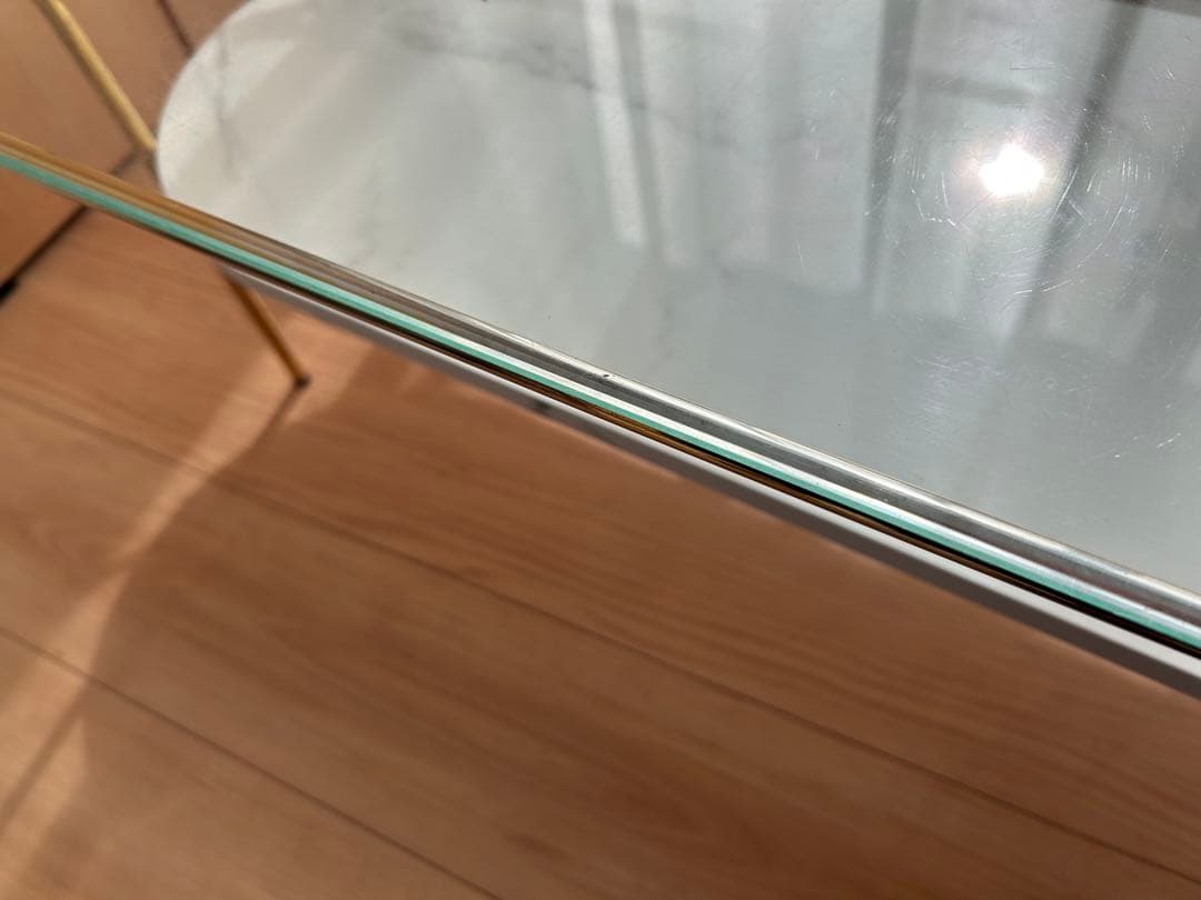 Francfrancレガート コーヒーテーブル L ゴールド×マーブル　大理石柄