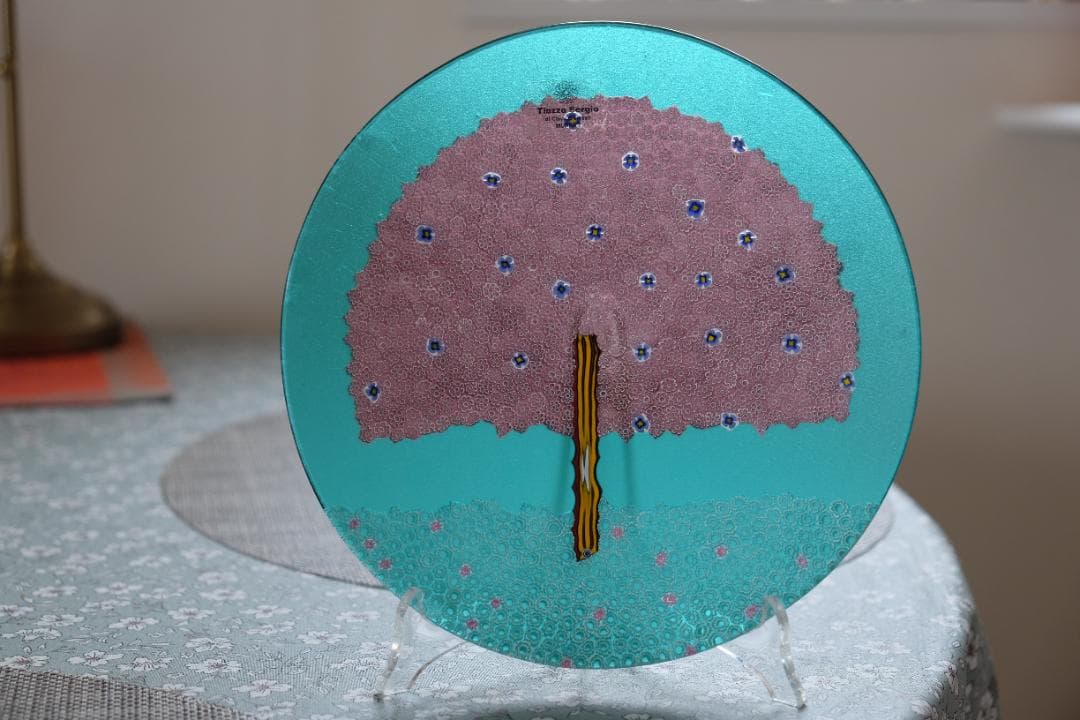 ベネチアンガラス プレート ガラス ムリーニ 江波冨士子/田子美紀/ミルフィオリ