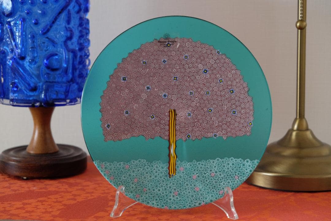 ベネチアンガラス プレート ガラス ムリーニ 江波冨士子/田子美紀/ミルフィオリ