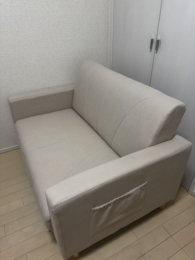 2人掛けソファベッド　オートミール