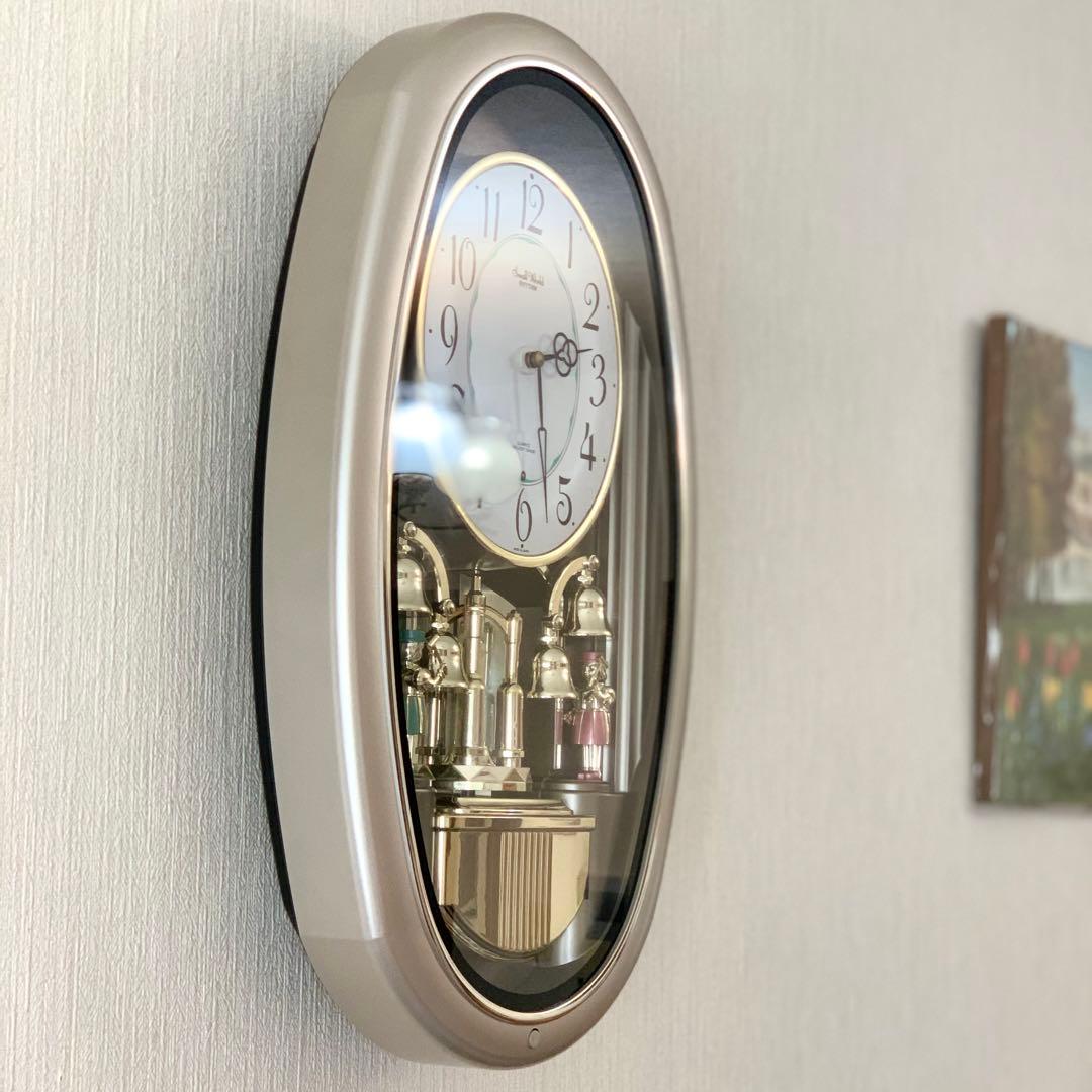 リズム 4MH740 スモールワールド メネット3 からくり 掛け時計 壁掛け