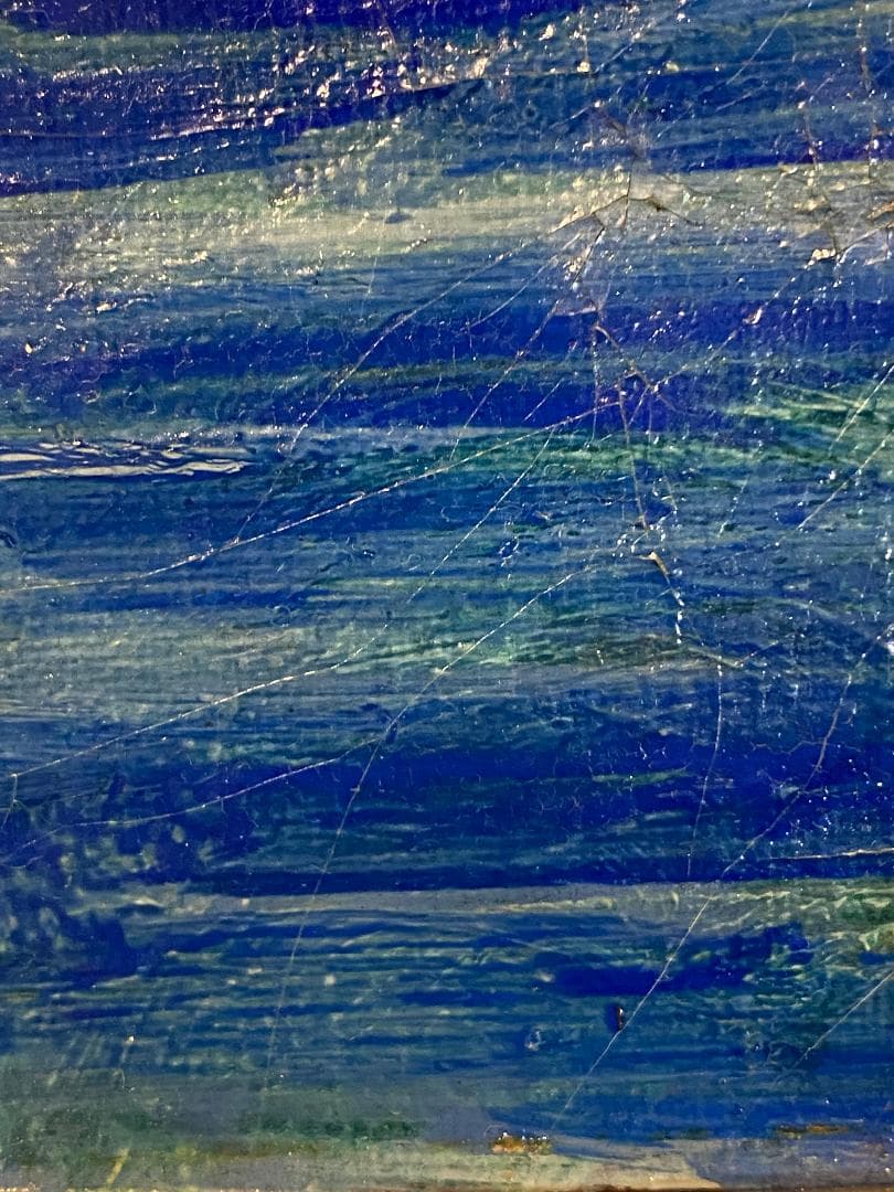 「真作」作者不明　風景画　油彩画　額装　サイン有り　F6号