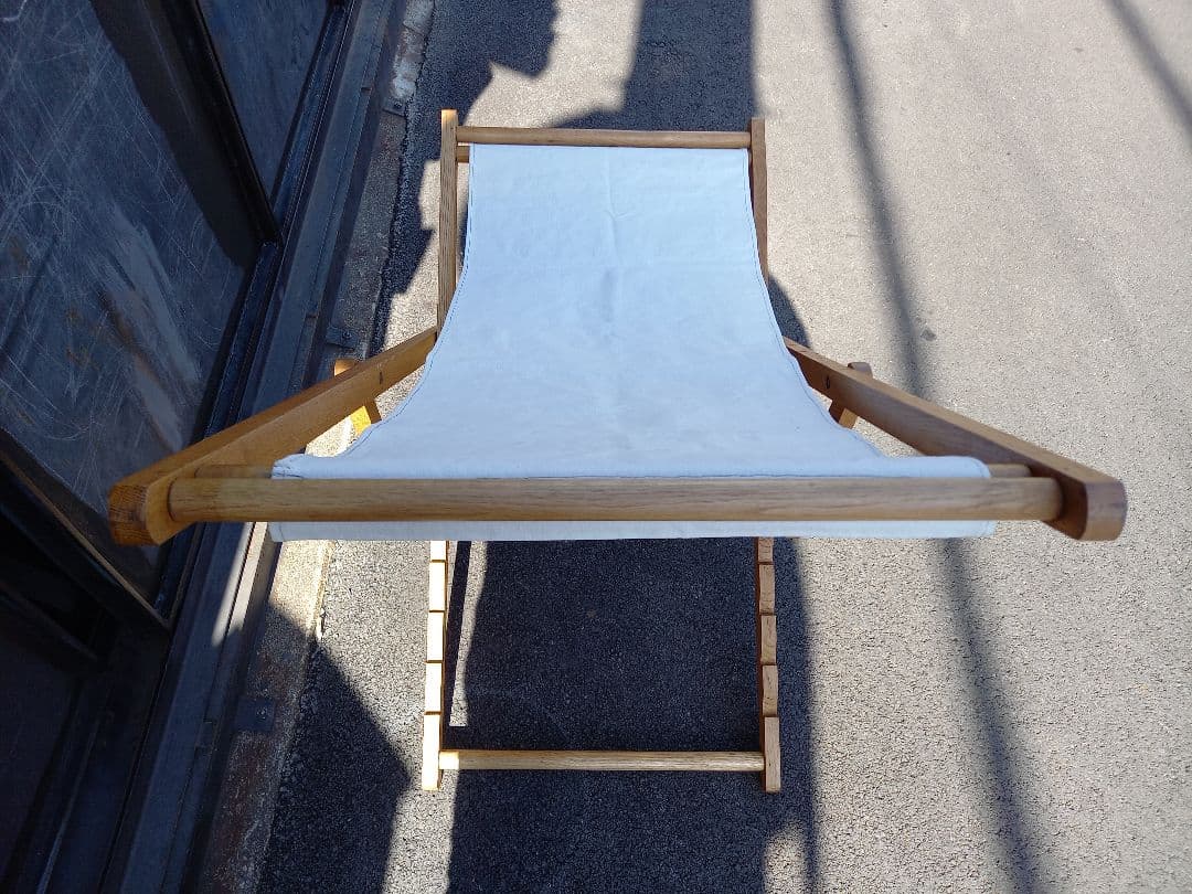 1960年代　アンティーク　帆布　オーク　フレーム　ロッキングチェア