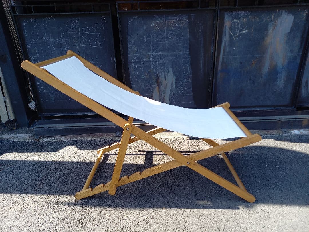 1960年代　アンティーク　帆布　オーク　フレーム　ロッキングチェア