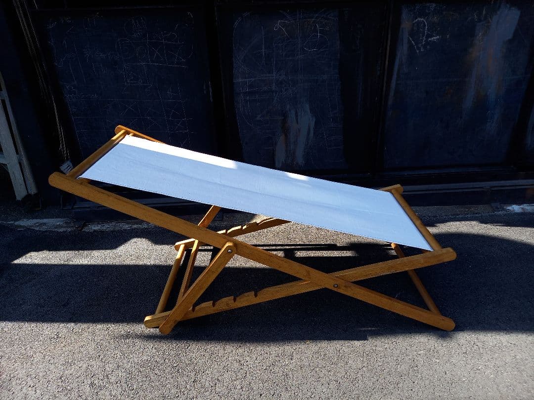 1960年代　アンティーク　帆布　オーク　フレーム　ロッキングチェア