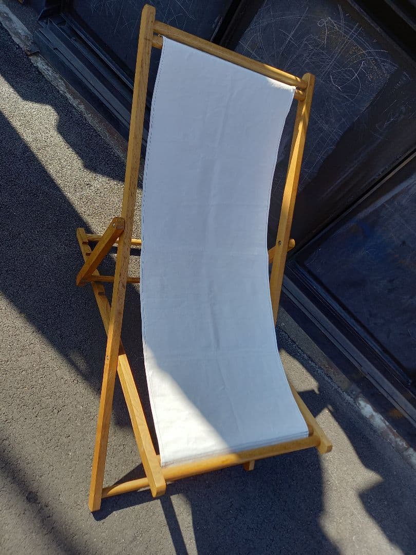 1960年代　アンティーク　帆布　オーク　フレーム　ロッキングチェア