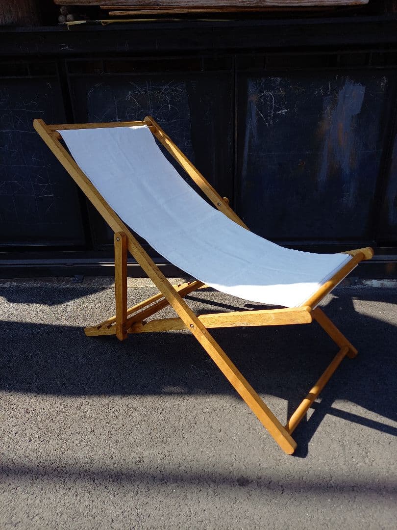 1960年代　アンティーク　帆布　オーク　フレーム　ロッキングチェア