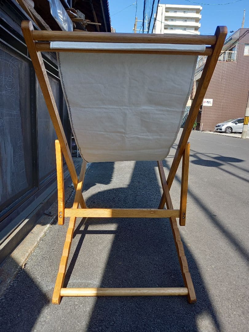 1960年代　アンティーク　帆布　オーク　フレーム　ロッキングチェア