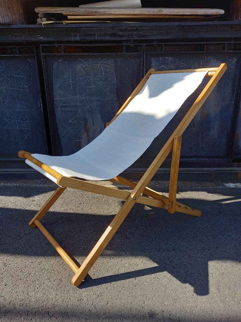 1960年代　アンティーク　帆布　オーク　フレーム　ロッキングチェア