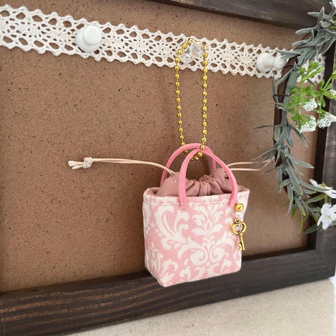 2408-35 ミニチュア巾着トートサシェ 香り袋　SOLD→ご注文承ります♡
