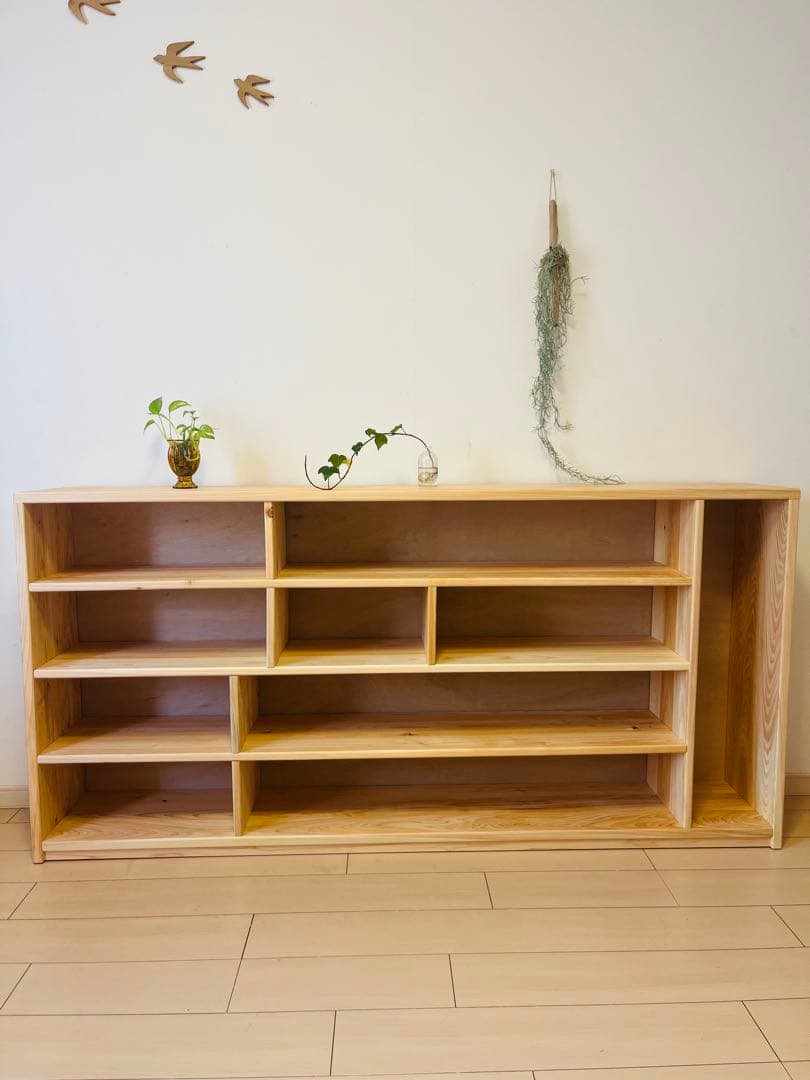 ひのき　収納棚　ラック　チェスト　無垢材家具　棚　檜　桧