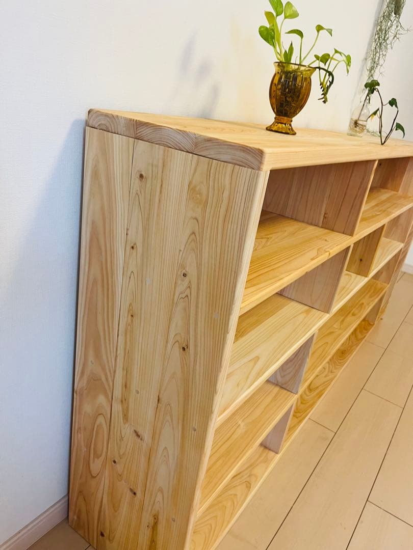 ひのき　収納棚　ラック　チェスト　無垢材家具　棚　檜　桧