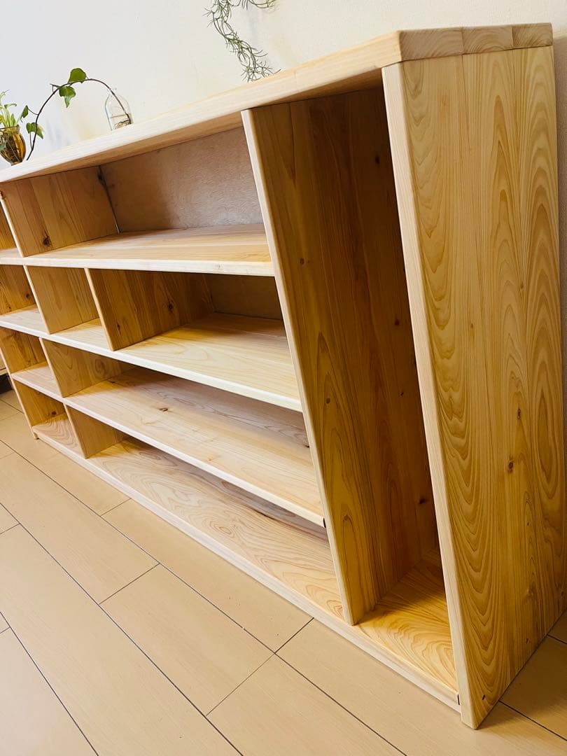 ひのき　収納棚　ラック　チェスト　無垢材家具　棚　檜　桧