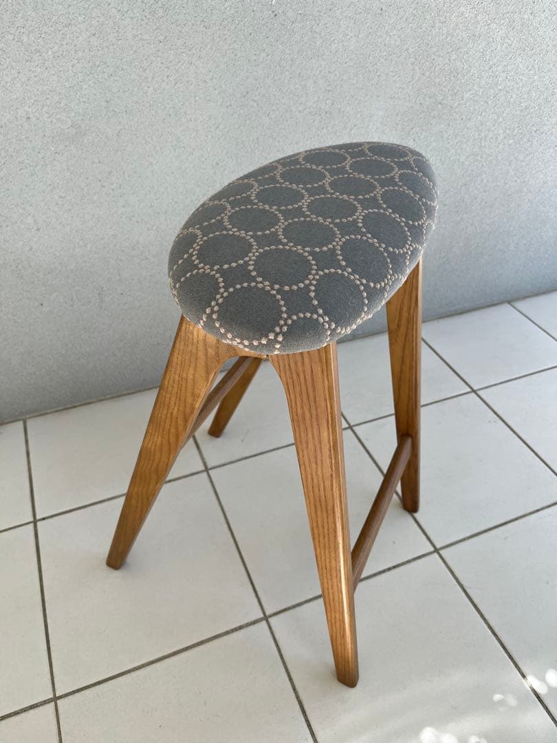 ミナペルホネン タンバリン dop ブルー 折りたたみ式 ハイスツール