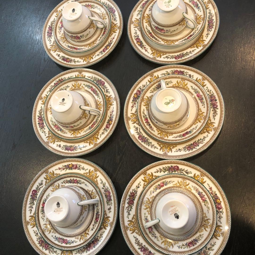 最終値下げ‼️激安‼️ウェッジウッドコロンビアエナメル トリオ６客セット