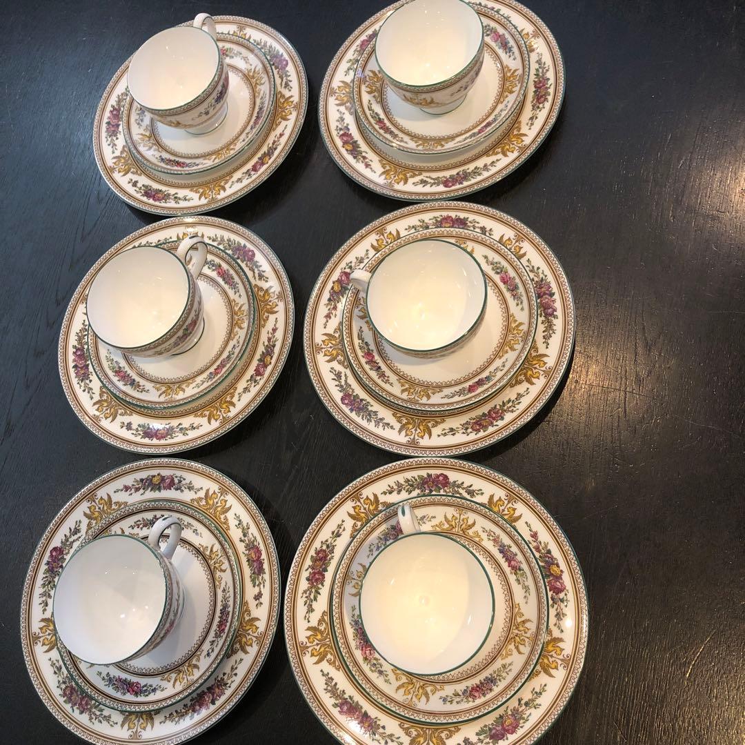 最終値下げ‼️激安‼️ウェッジウッドコロンビアエナメル トリオ６客セット