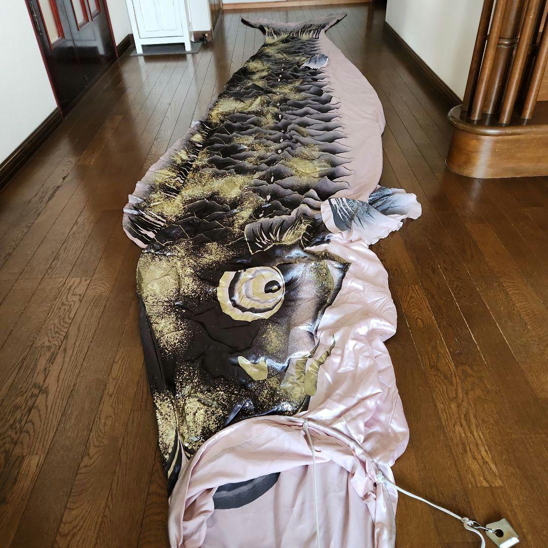 中古　鯉のぼり　5体と吹流し セット　友禅染　約5メートル