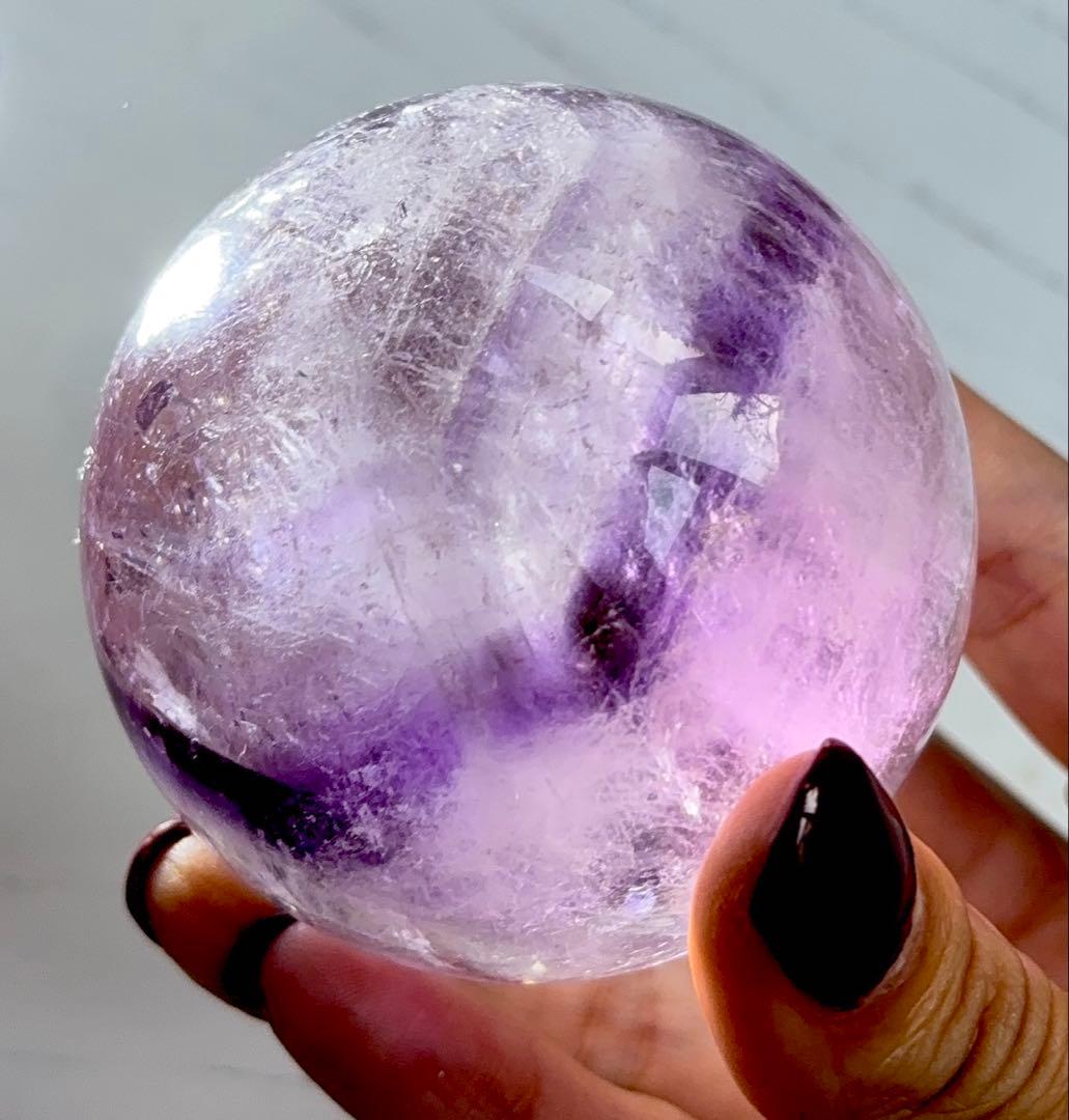 《希少》ファントムアメジスト　トラピッチェ　スフィア　丸玉