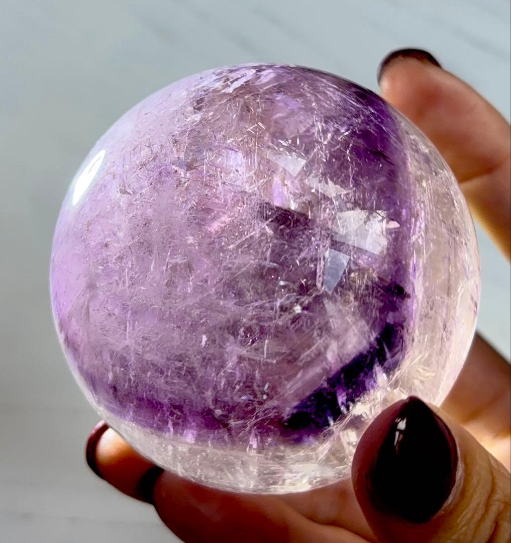 《希少》ファントムアメジスト　トラピッチェ　スフィア　丸玉