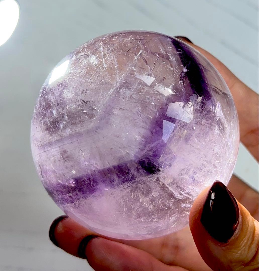 《希少》ファントムアメジスト　トラピッチェ　スフィア　丸玉