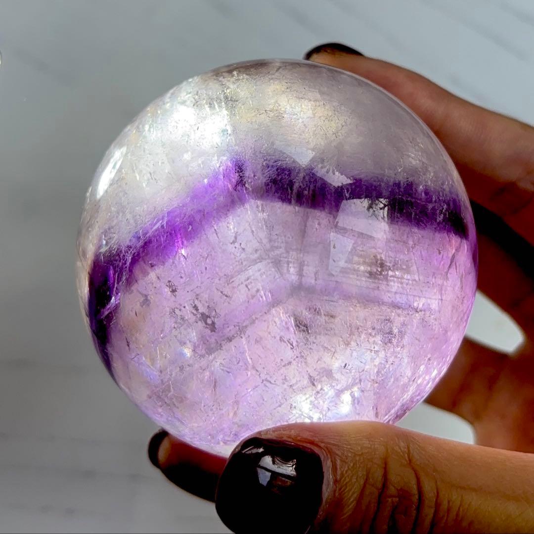 《希少》ファントムアメジスト　トラピッチェ　スフィア　丸玉