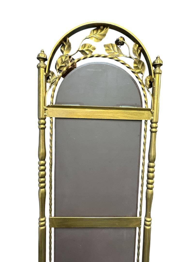 【ミラー付きシューズラック】アイアン　スリッパラック　靴棚　花台　飾り棚　収納棚