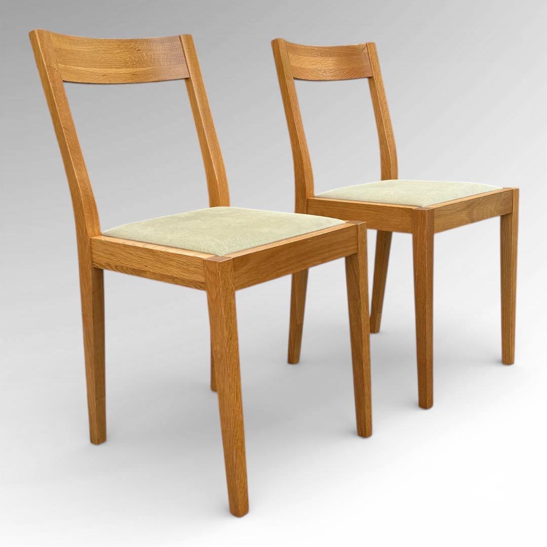 美品 無印良品 MUJI オーク材 ダイニング チェア 2脚セット 北欧
