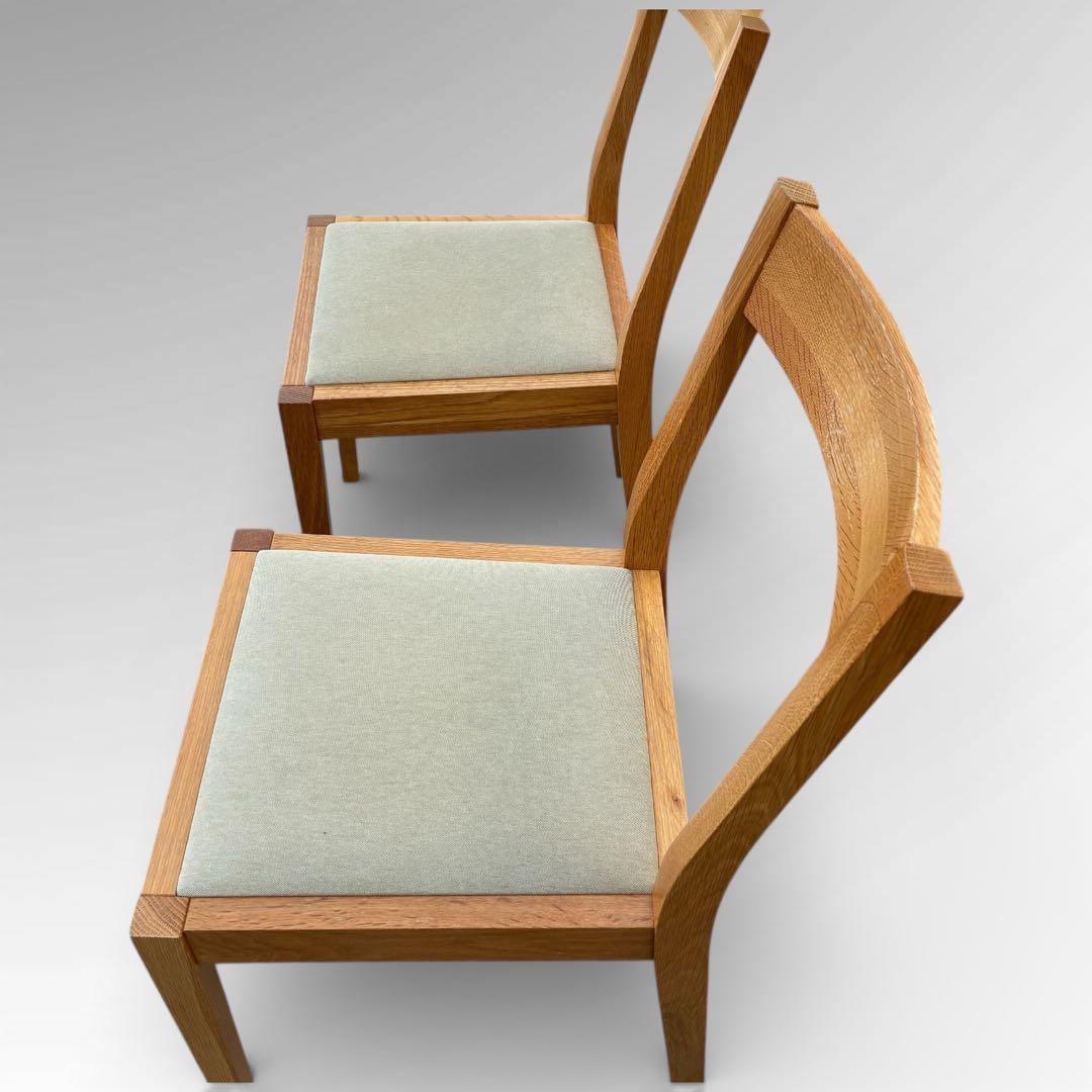 美品 無印良品 MUJI オーク材 ダイニング チェア 2脚セット 北欧