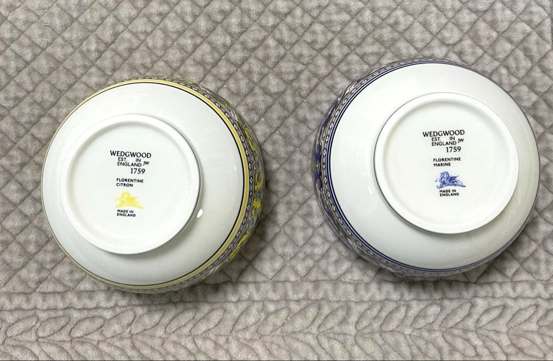 ウェッジウッド フロレンティーン　ライスボウル　シトロン&マリーン