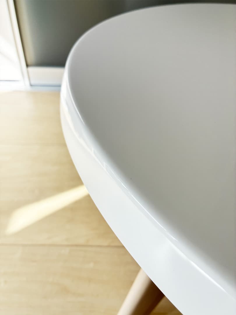 【美品】tac INTERIOR 円形ローテーブル ホワイト