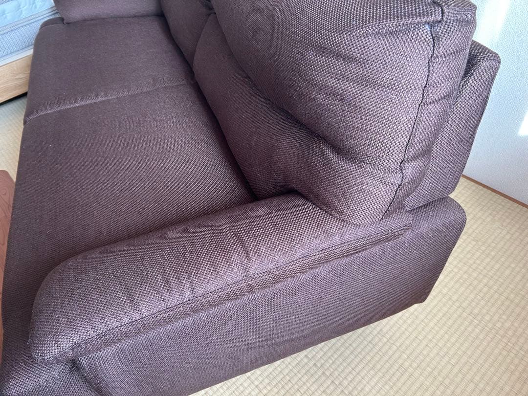 ニトリ/キャッツ3 2人用　3人用ソファ/ブラウンソファ