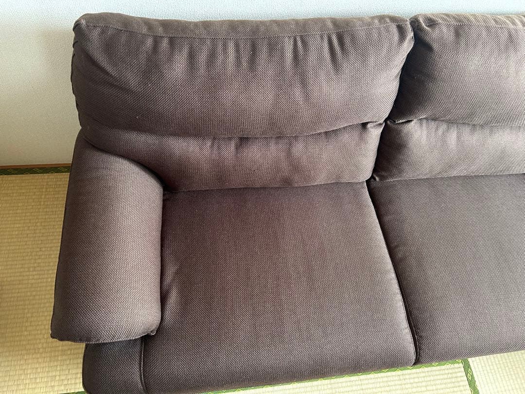 ニトリ/キャッツ3 2人用　3人用ソファ/ブラウンソファ