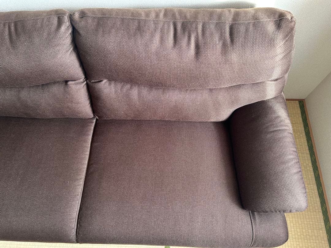 ニトリ/キャッツ3 2人用　3人用ソファ/ブラウンソファ