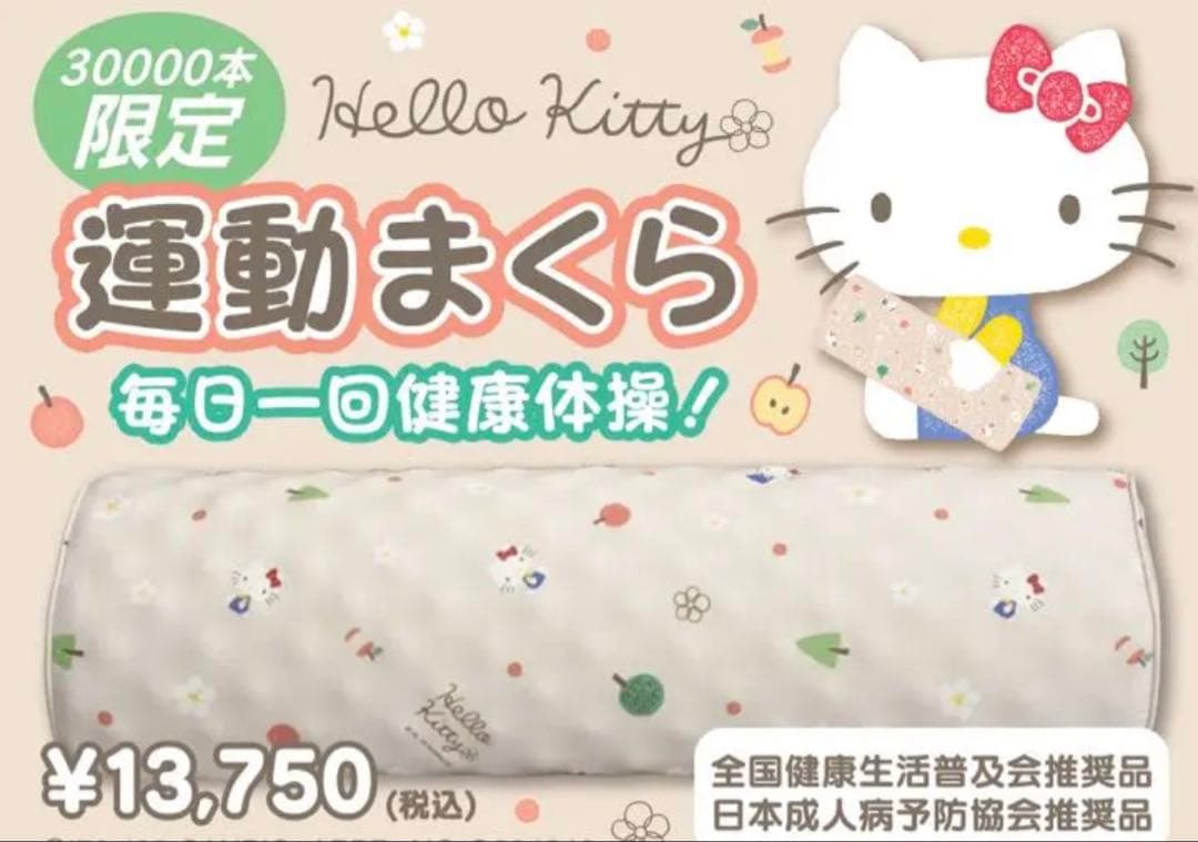 【限定1点】あおたけ運動枕 ♡ハローキティVersion キティちゃんデザイン