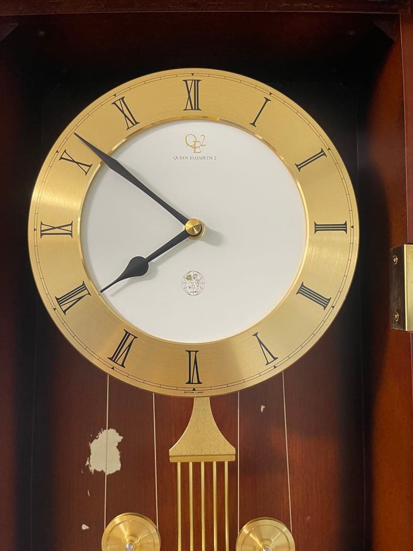 柱時計 木製　6曲音楽付き