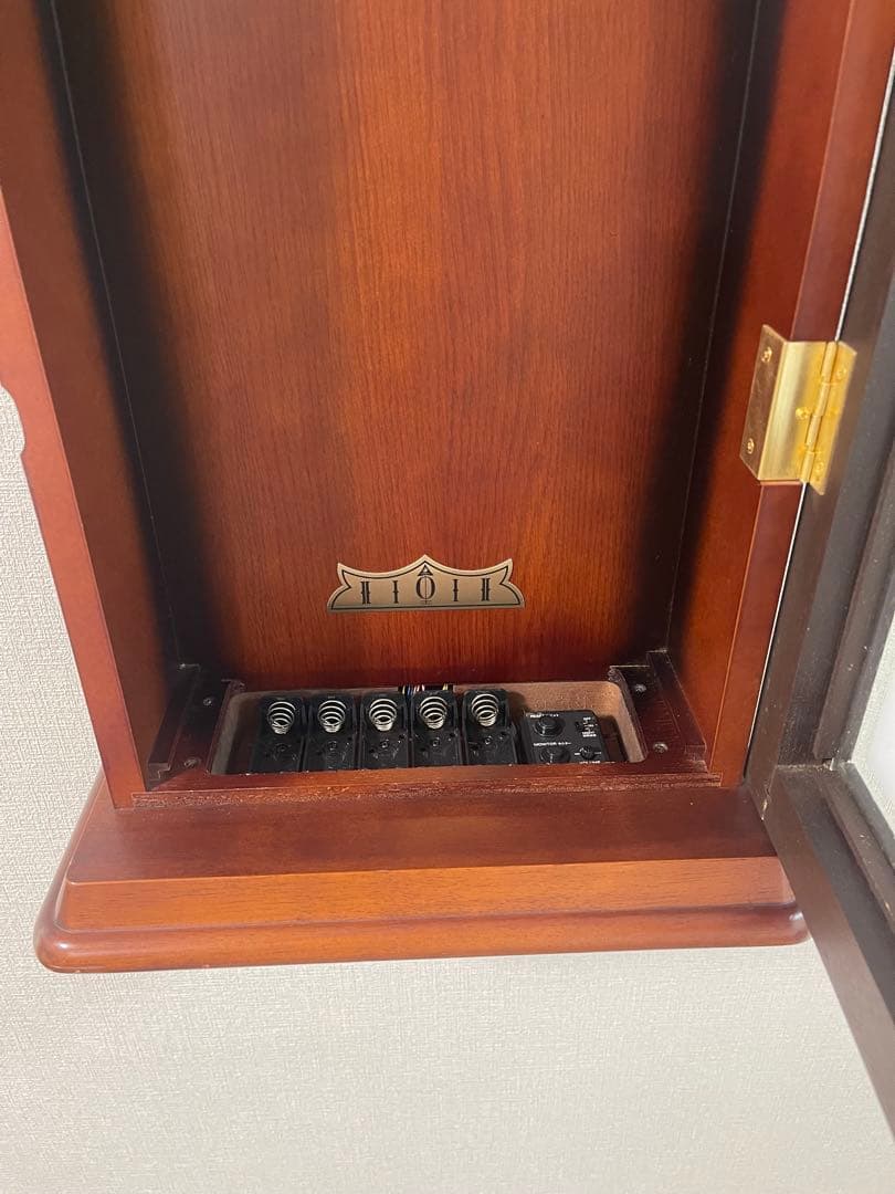 柱時計 木製　6曲音楽付き