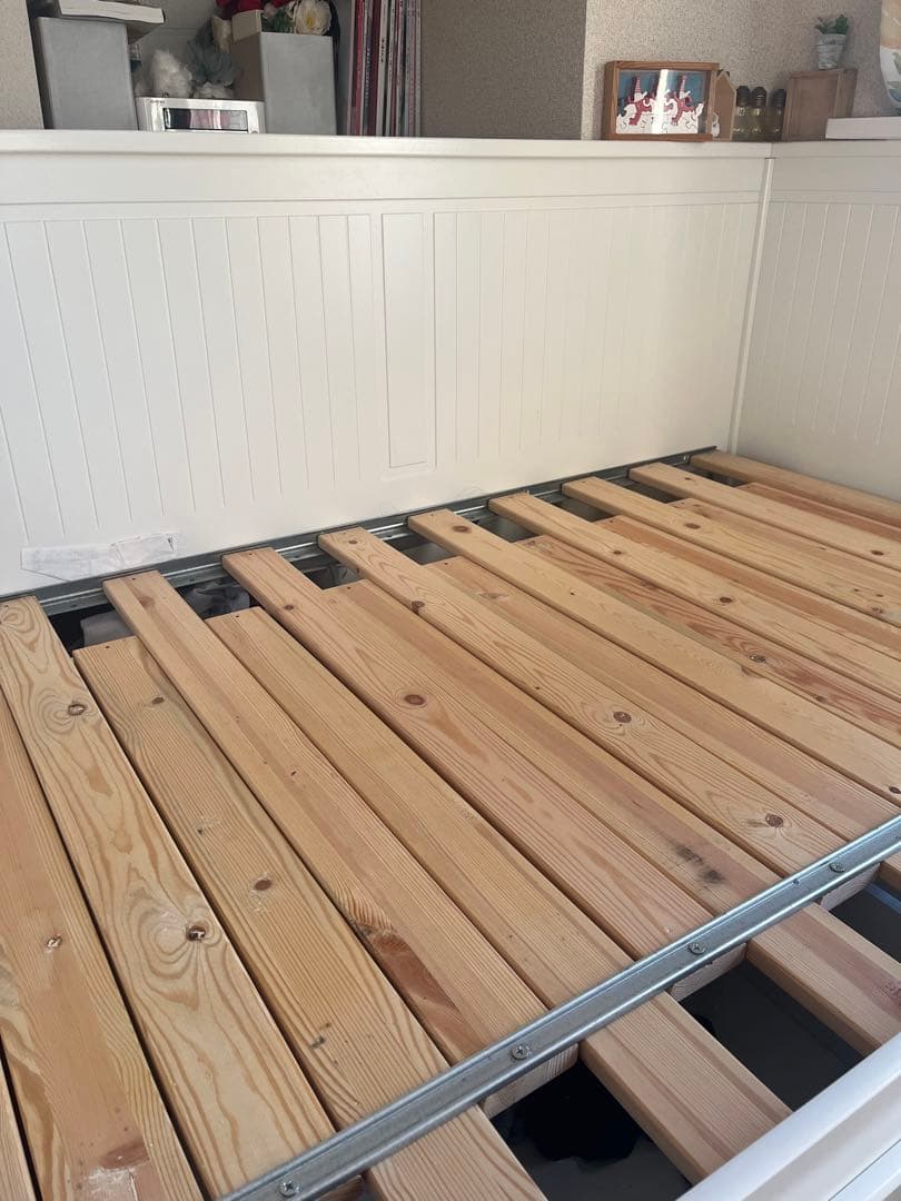 【引き渡し限定】IKEA ヘムネス　白ベッドフレーム　マットレス付き