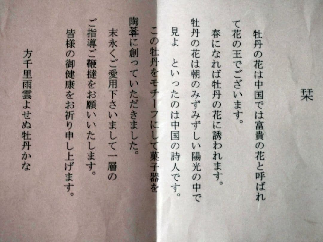 未使用　陶あん　大鉢　清水焼　京焼　土渕陶葊　栞、収納箱あり