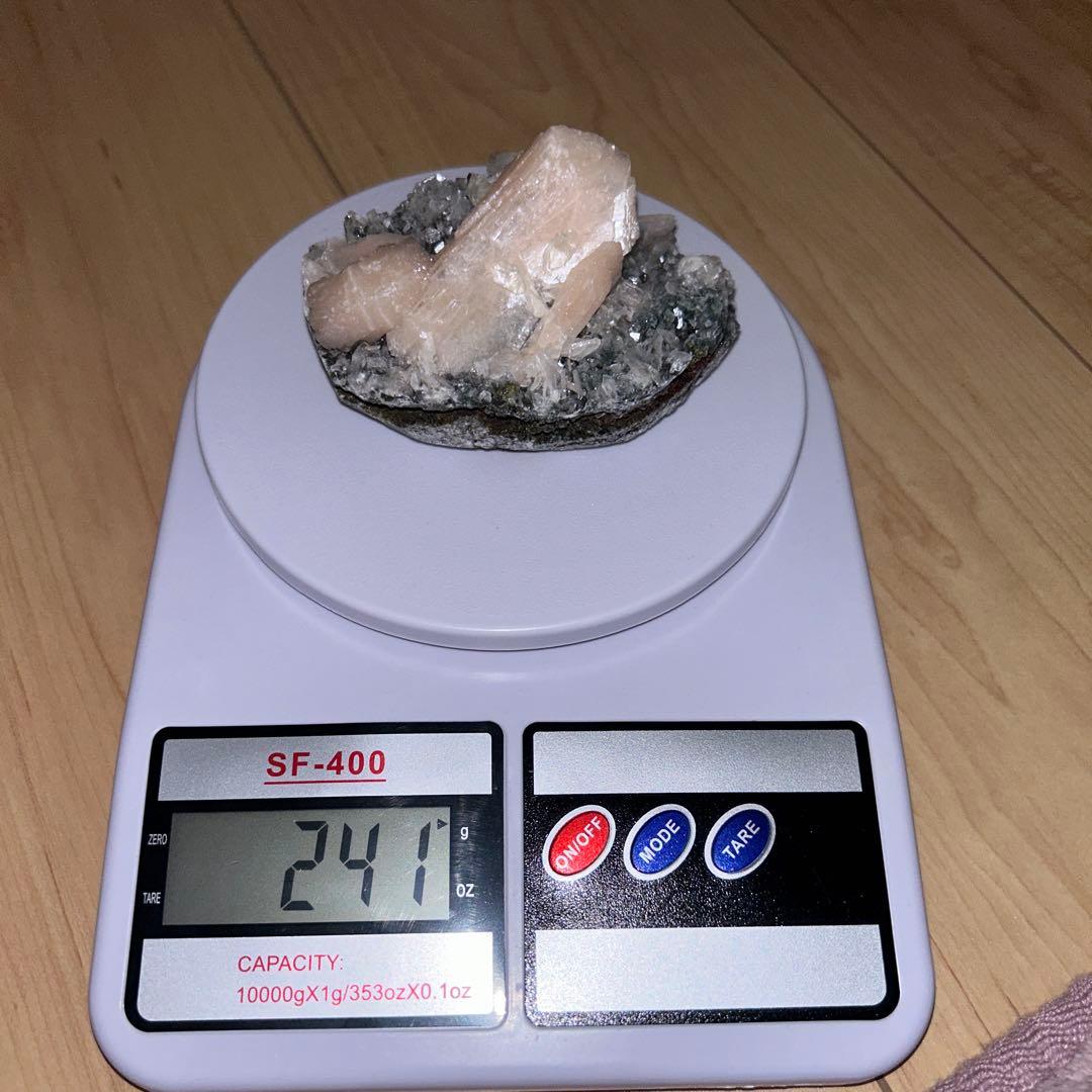 アポフィライト スティルバイト共生 原石 天然石 241g