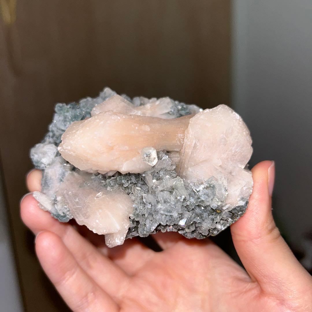 アポフィライト スティルバイト共生 原石 天然石 241g