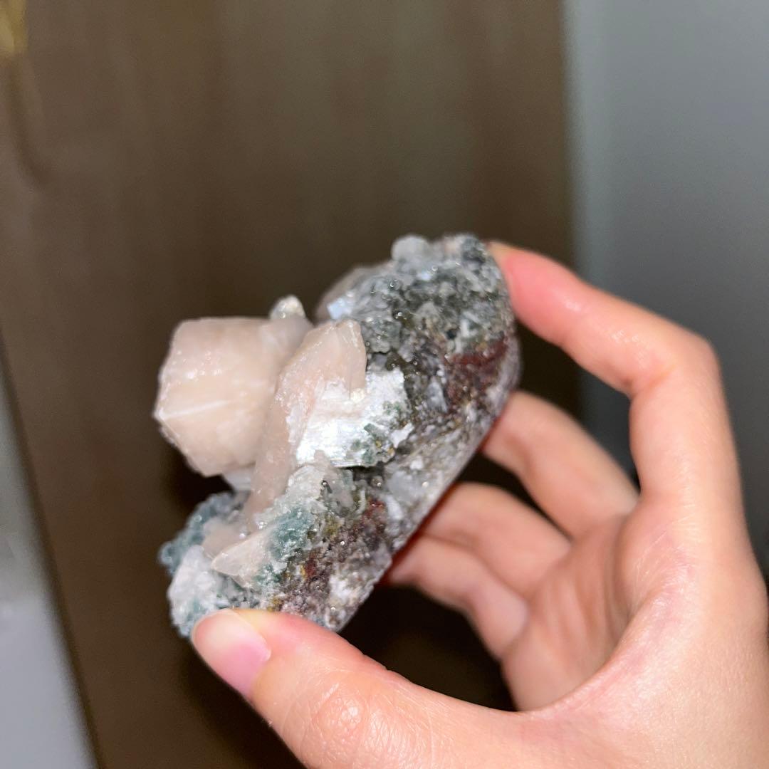 アポフィライト スティルバイト共生 原石 天然石 241g