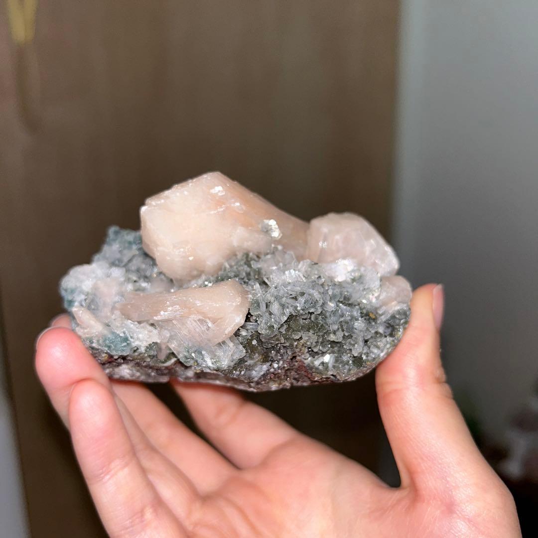 アポフィライト スティルバイト共生 原石 天然石 241g