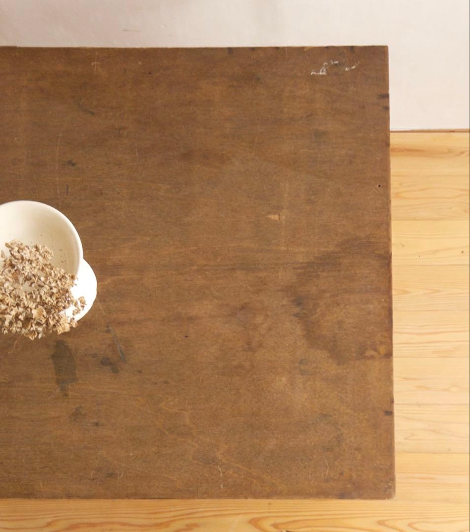 木製　作業台　横幅 約106㎝　ワークテーブル　古道具　古家具　ビンテージ