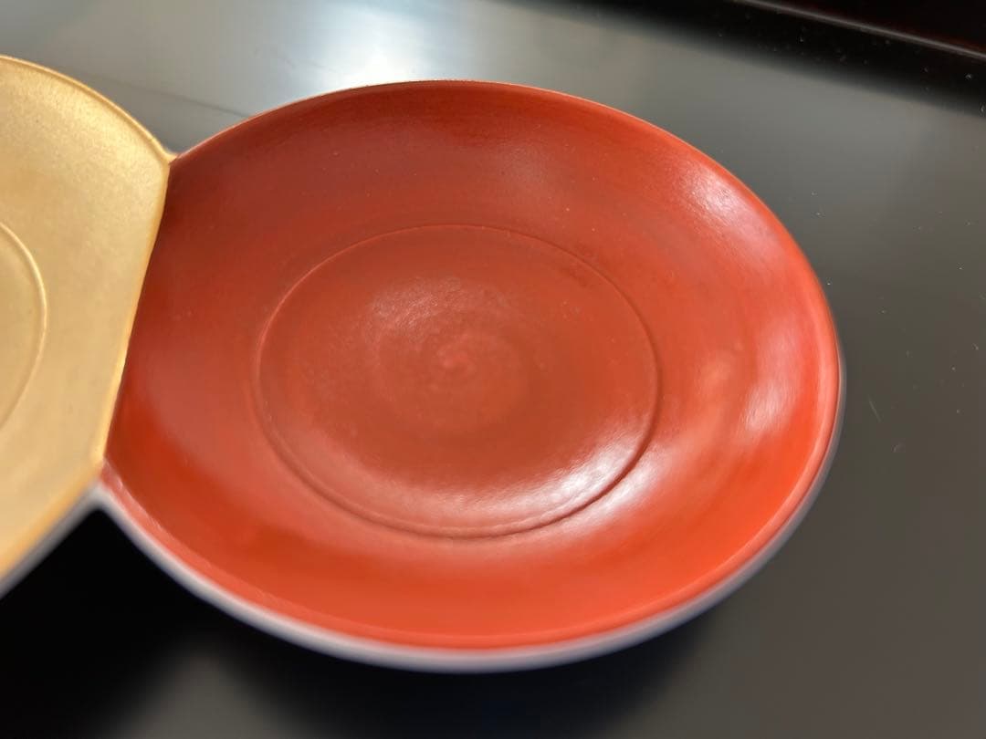 錦朱金プラチナ　玉つぎ三品盛　有田焼　お正月