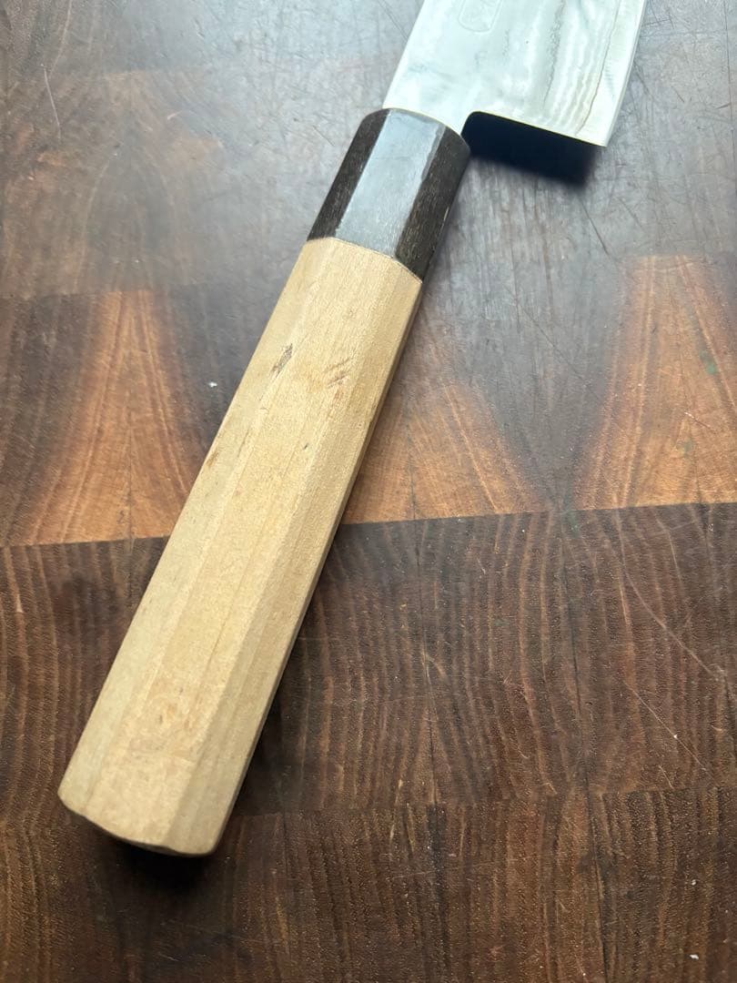 刀舟技研　ダマスカス　切付　和　牛刀　210mm 包丁　VG10 ステンレス