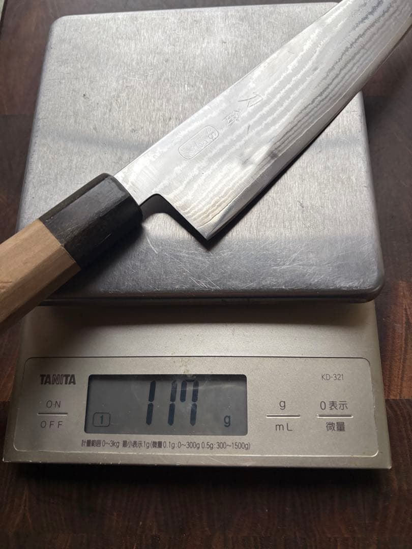 刀舟技研　ダマスカス　切付　和　牛刀　210mm 包丁　VG10 ステンレス