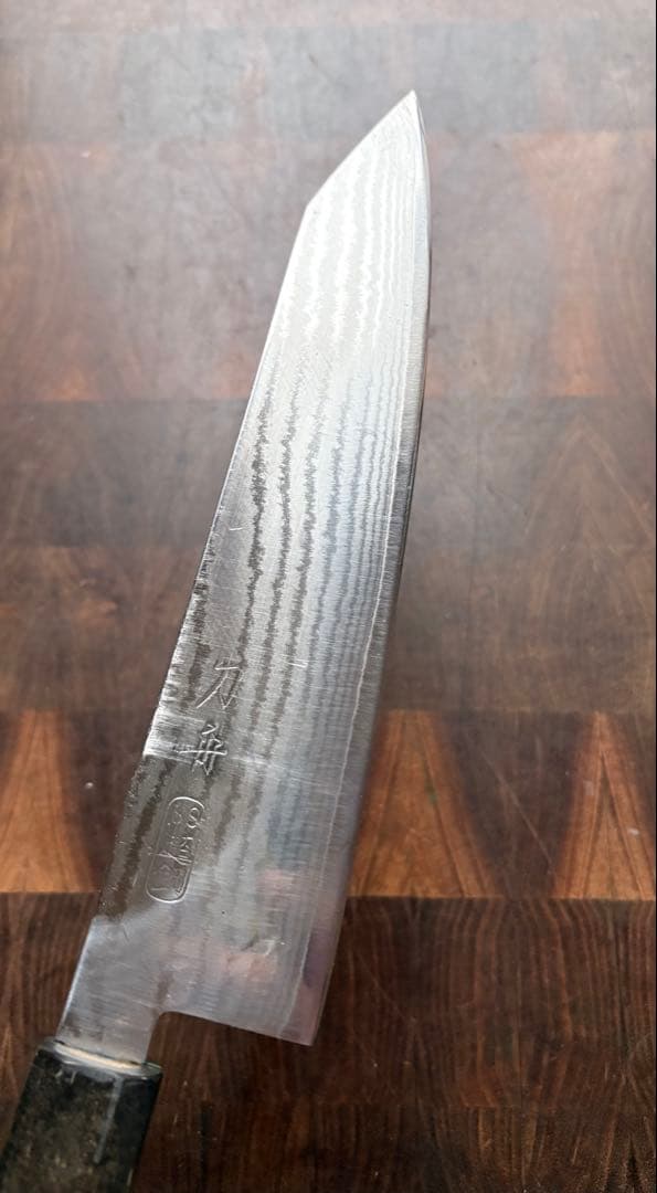 刀舟技研　ダマスカス　切付　和　牛刀　210mm 包丁　VG10 ステンレス